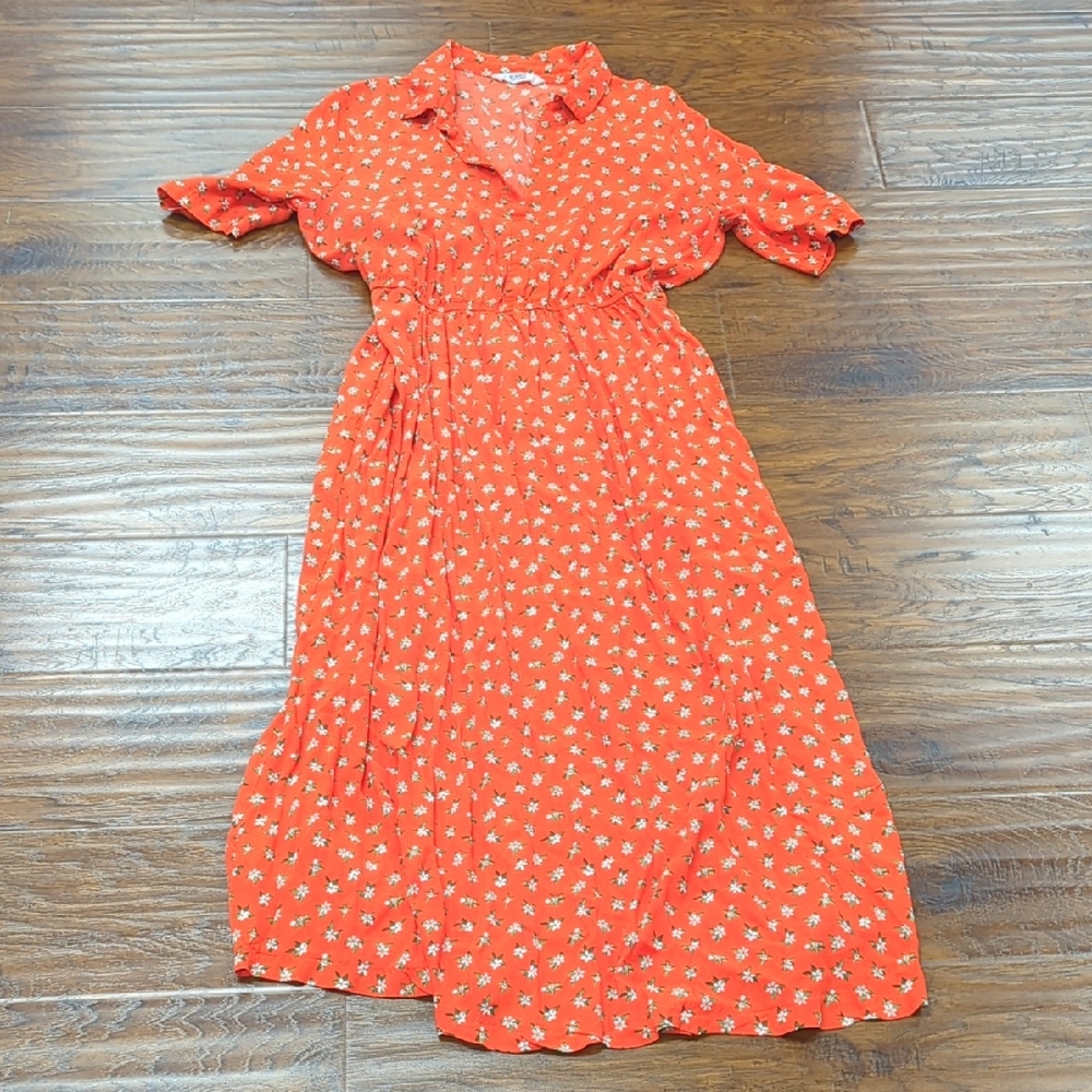 BB Dakota Steve Madden Red Floral Maxi Dress